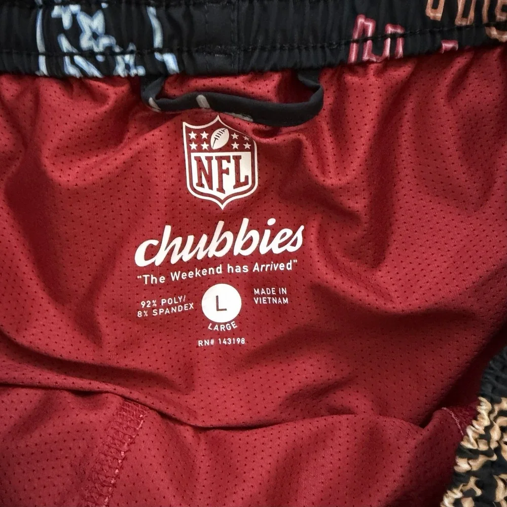 Chubbies NFL Tampa Bay Buccaneers Mens 6'' Inseam Lined Swim Trunks Large Bucs